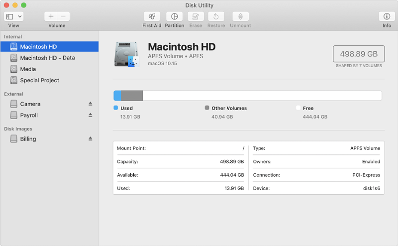 Check Disk Utility